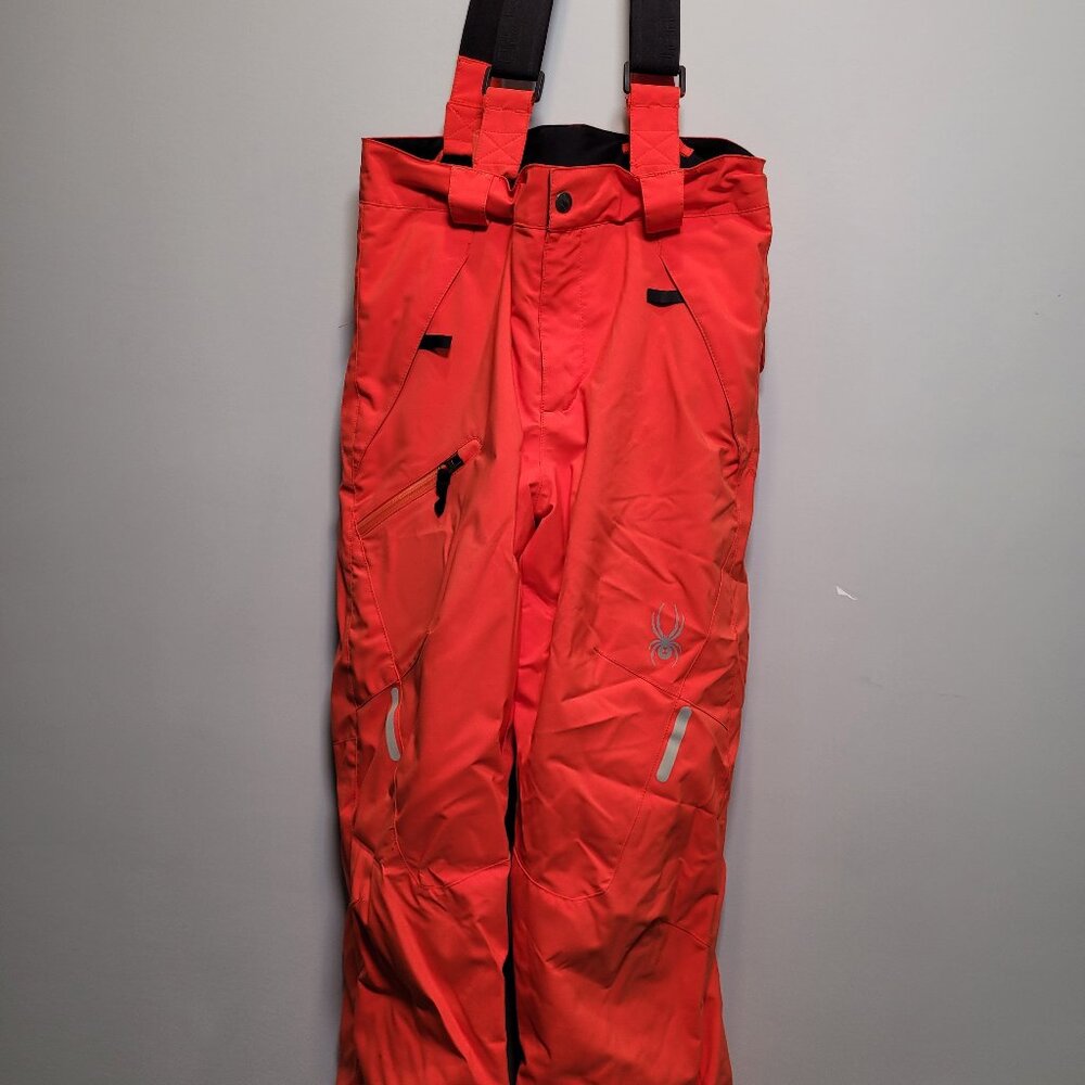 Kids Orange Spider Ski Pants - Size14